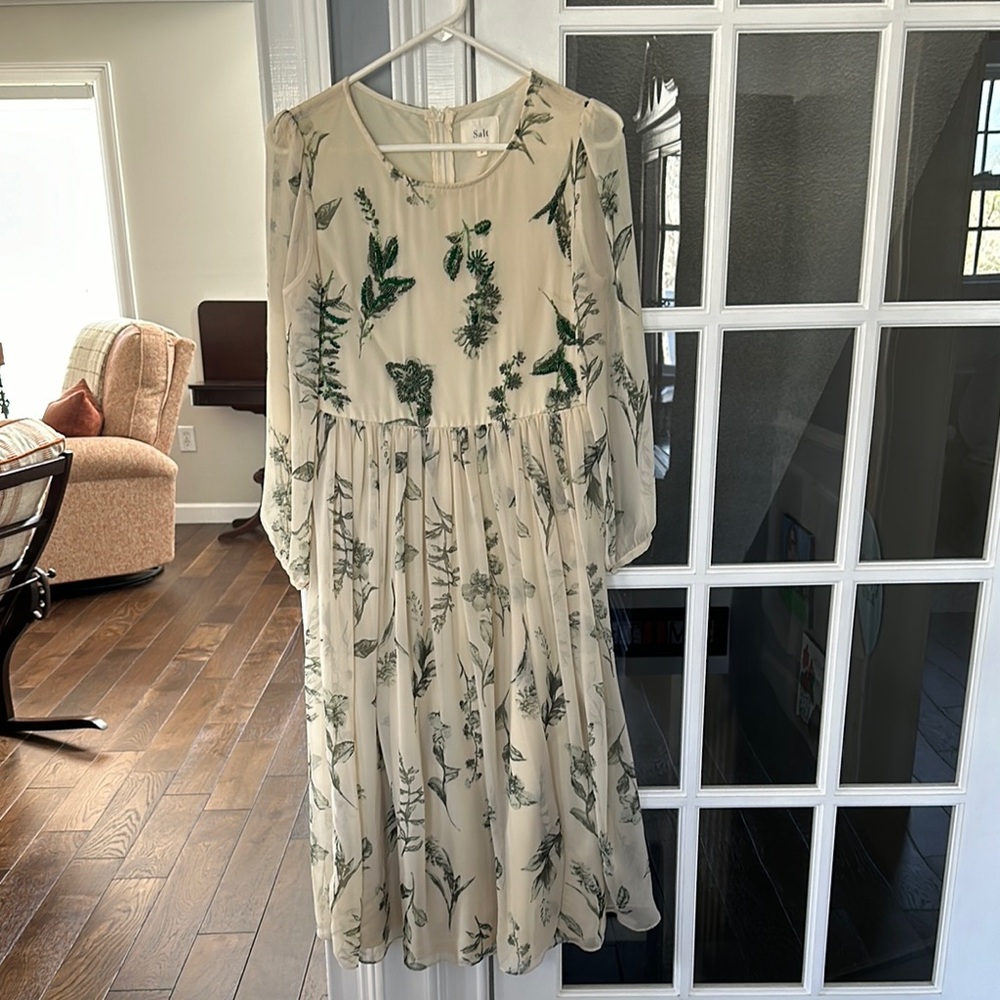 Roolee Elite Salt Beaded Formal Wedding Easter Dress Small